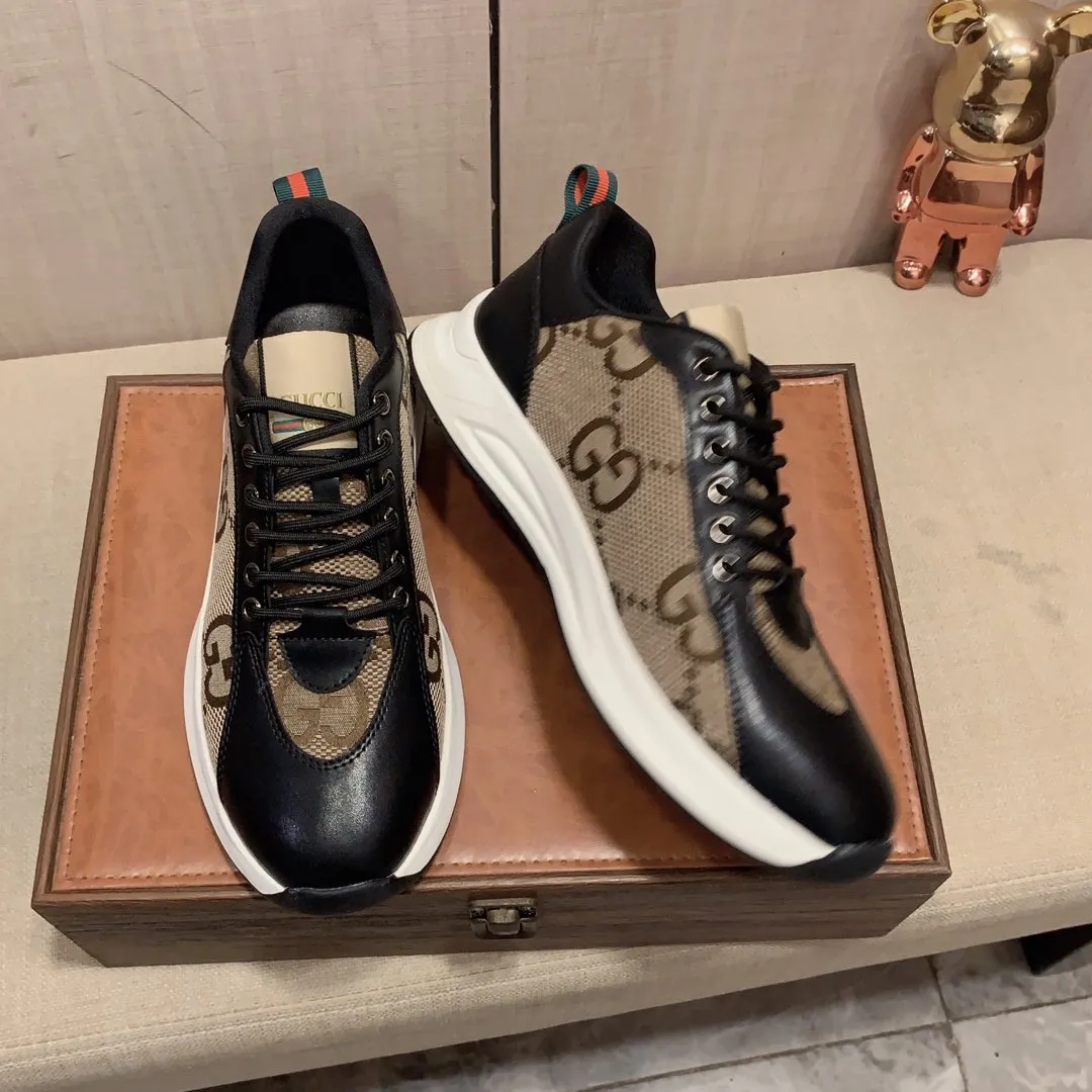 Men's Men's Shoes💰420💰💰🎩🎩[Lightning][Lightning] "Gucci*" The latest and most popular casual sports shoes, top brand [seduce] luxury~purchase, top~quality. [Strong] The upper is made of imported breathable cowhide with material ➕ breathable sheepskin feet (•) and fine workmanship. The original stylish and stylish soft rubber wear-resistant and non-slip outsole is light and comfortable on the feet. The real thing looks better when photographed in real life. 122: code: 38-44, can be customized to 45, 2️⃣ colors available